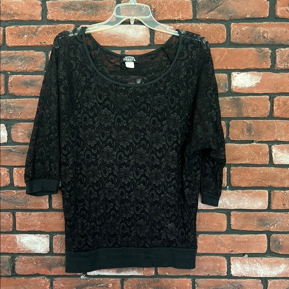 Chic Black Lace Top